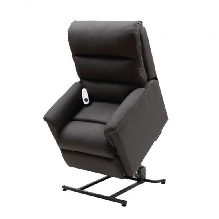 Un fauteuil releveur perle haut de couleur noir avec télécommande intégré